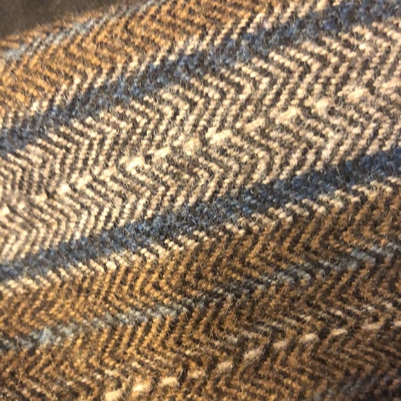 Brown Long Wool wrap skirt with fringe 12 P - Picture 7 of 12